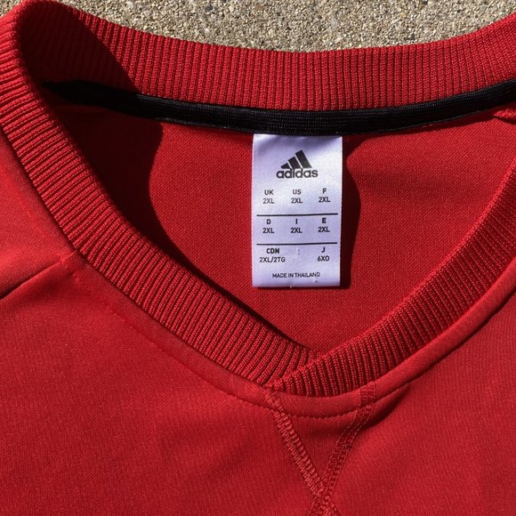 Chicago Bulls Men's 2016 X-Mas adidas Throwback Pullover Sweatshirt - Red 2XL - Picture 7 of 11